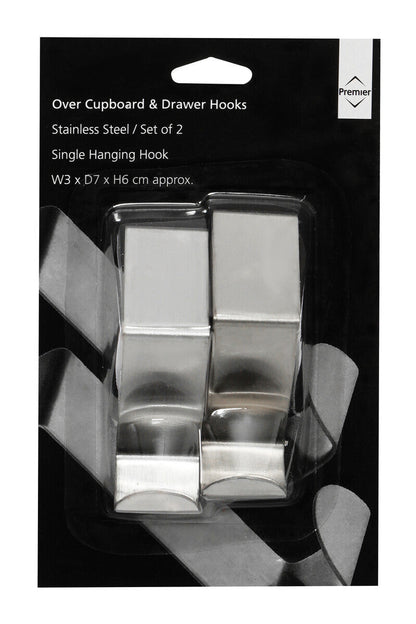 Set of 2 Reversible Hooks | Over Door