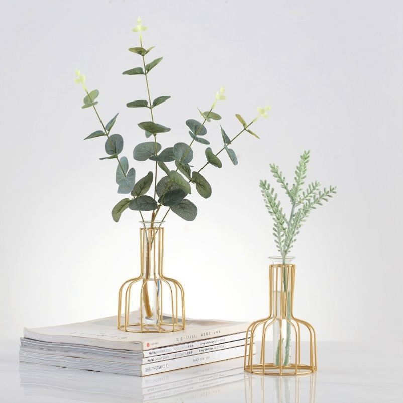 Nordic Iron & Glass Hydroponic Vase