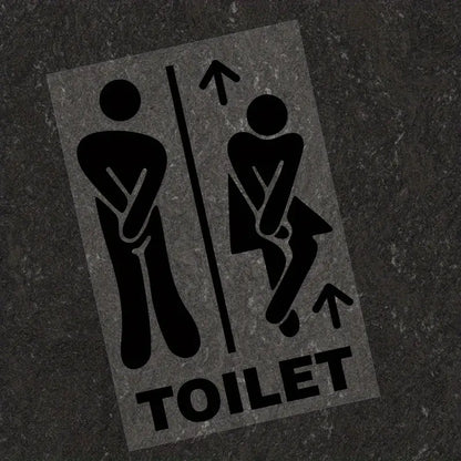 Funny PVC Wall Sticker for Bathroom Door Decor