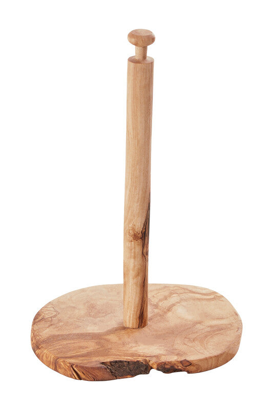 Olive Wood Kitchen Roll Holder | Kora by Orsina