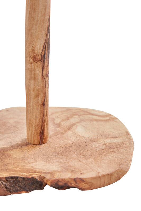 Olive Wood Kitchen Roll Holder | Kora by Orsina