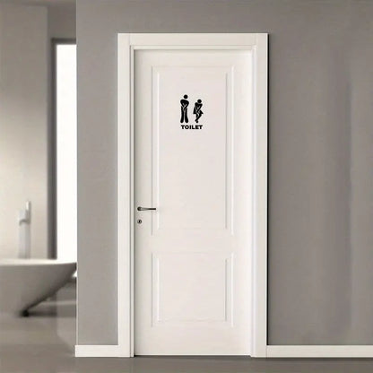 Funny PVC Wall Sticker for Bathroom Door Decor