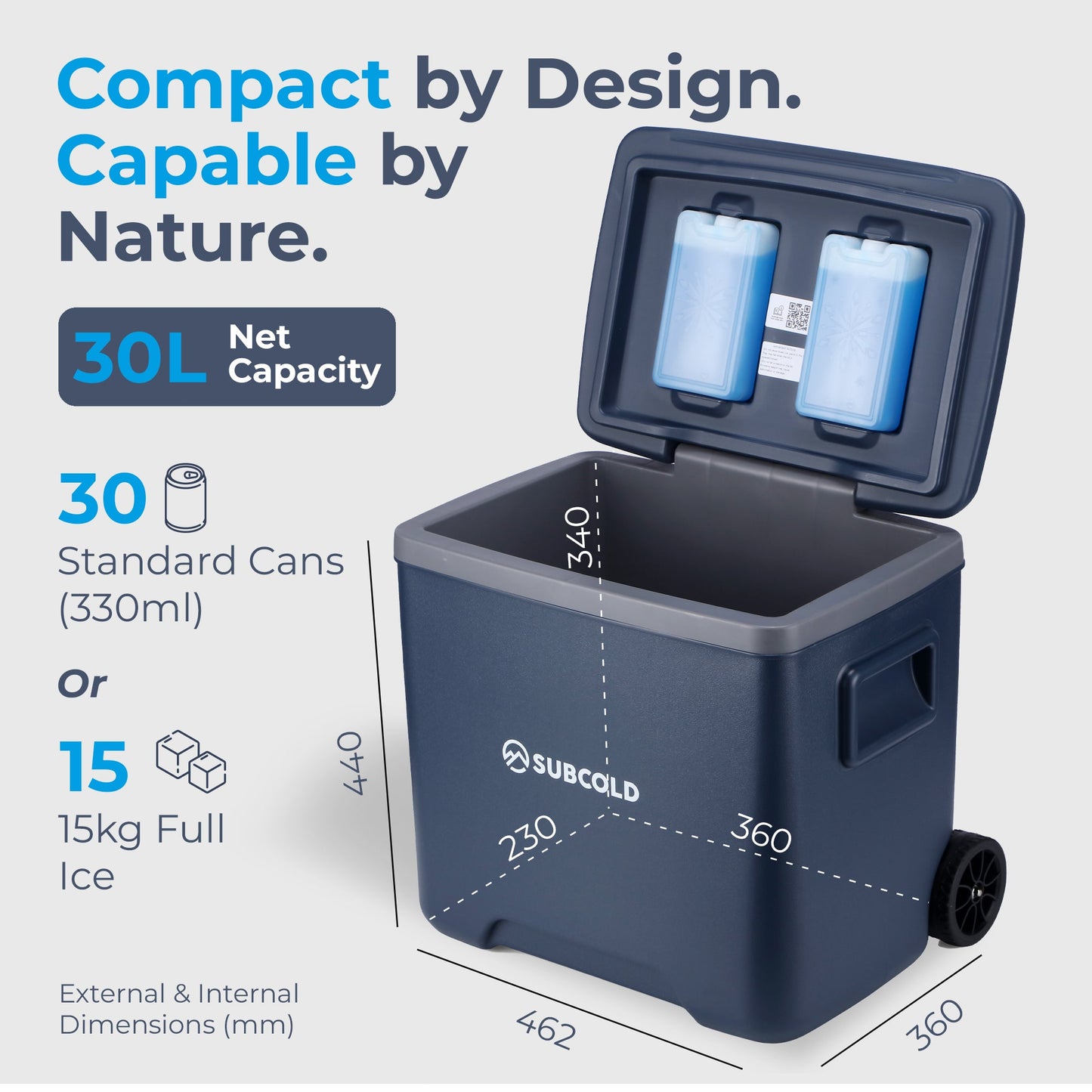 Subcold Chilly30 Cool Box | 30L Wheeled Portable Cooler