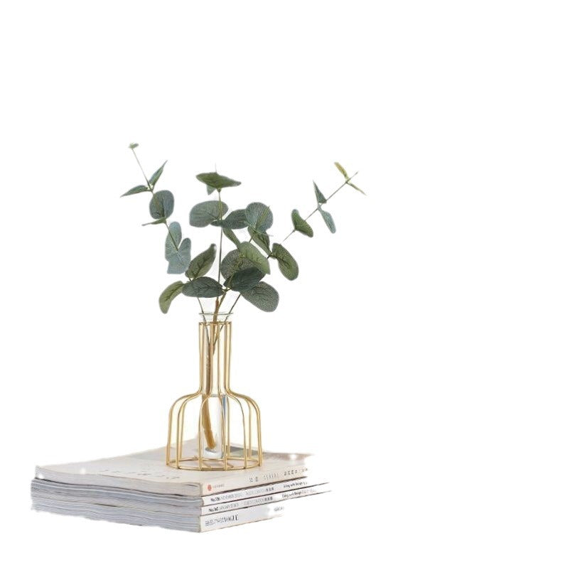 Nordic Iron & Glass Hydroponic Vase