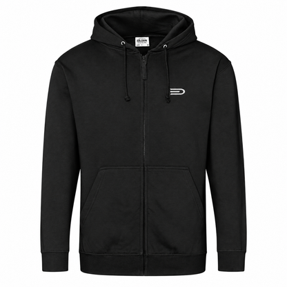 Douglas full-zip hoodie black front
