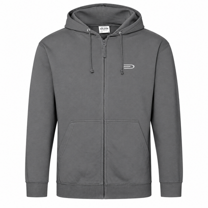 Douglas full-zip hoodie grey front
