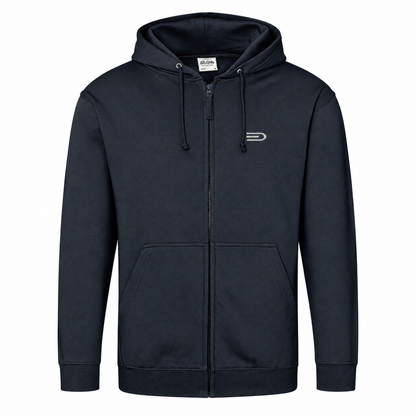 Douglas full-zip hoodie navy front
