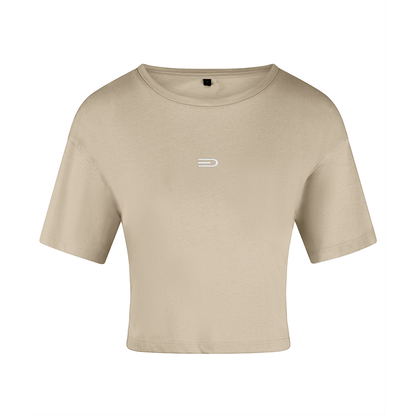 Douglas Women's Cropped T-Shirt – Front on white background