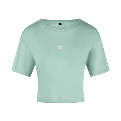 Douglas Women's Cropped T-Shirt – Front on white background