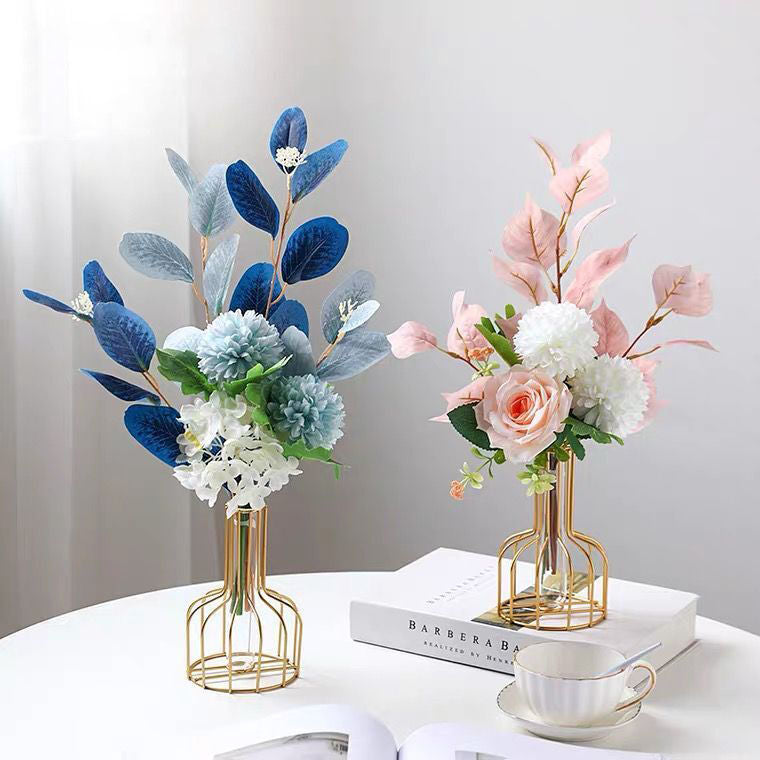 Nordic Iron & Glass Hydroponic Vase