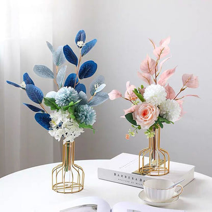 Nordic Iron & Glass Hydroponic Vase