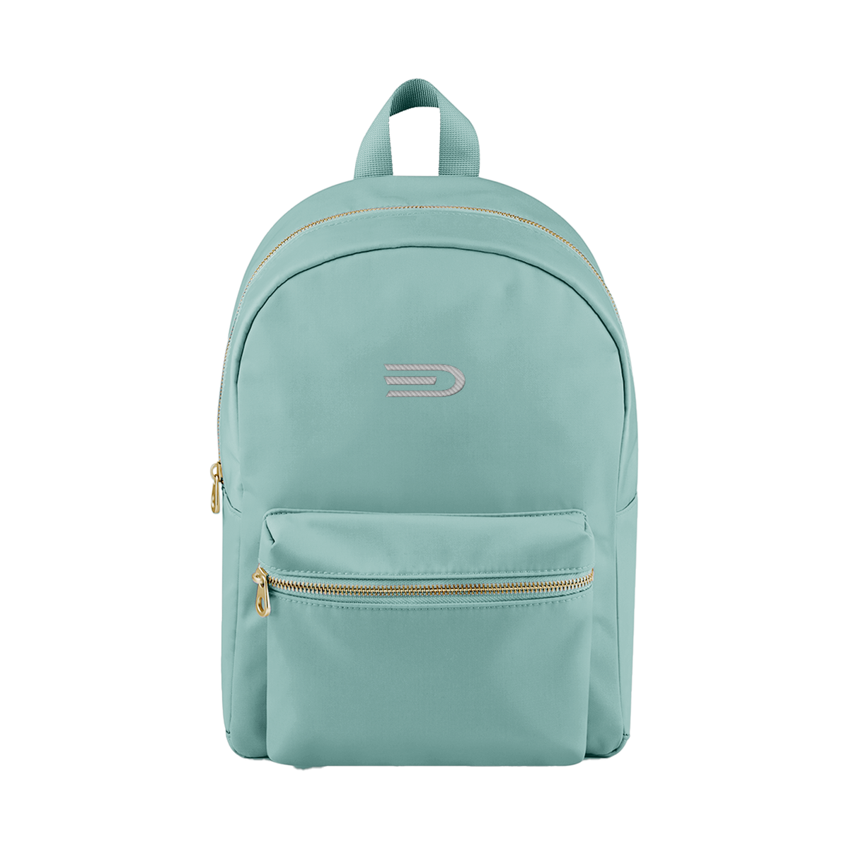 Douglas Mini Backpack in Mint Choc Chip, front view on a white background