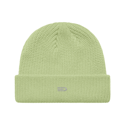 Douglas Ribbed Beanie, front view showing Douglas branding