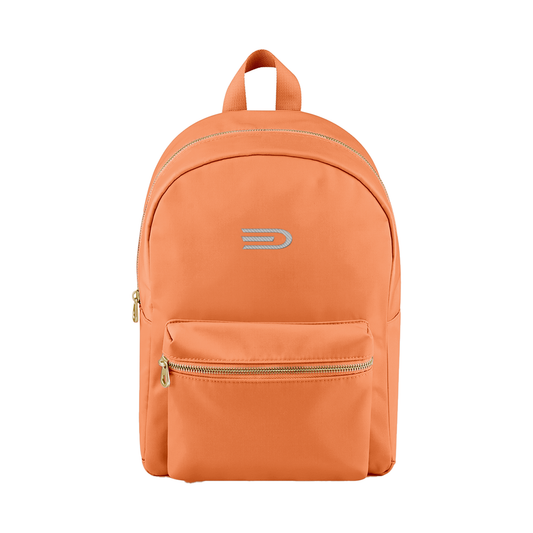 Douglas Mini Backpack in Mango Sorbet, front view on a white background