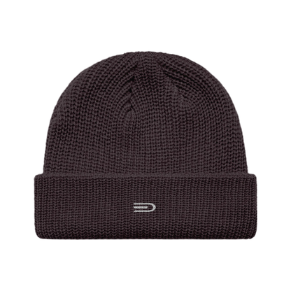 Douglas Ribbed Beanie, front view showing Douglas branding