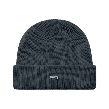 Douglas Ribbed Beanie, front view showing Douglas branding